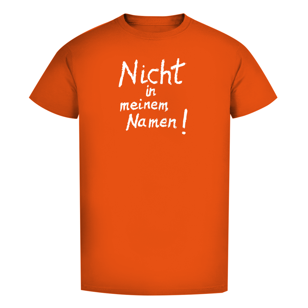 T-Shirt Herren Bio T-Shirt "Nicht in meinem Namen" (großer Druck) +16 Farben - Gr. S-XXL