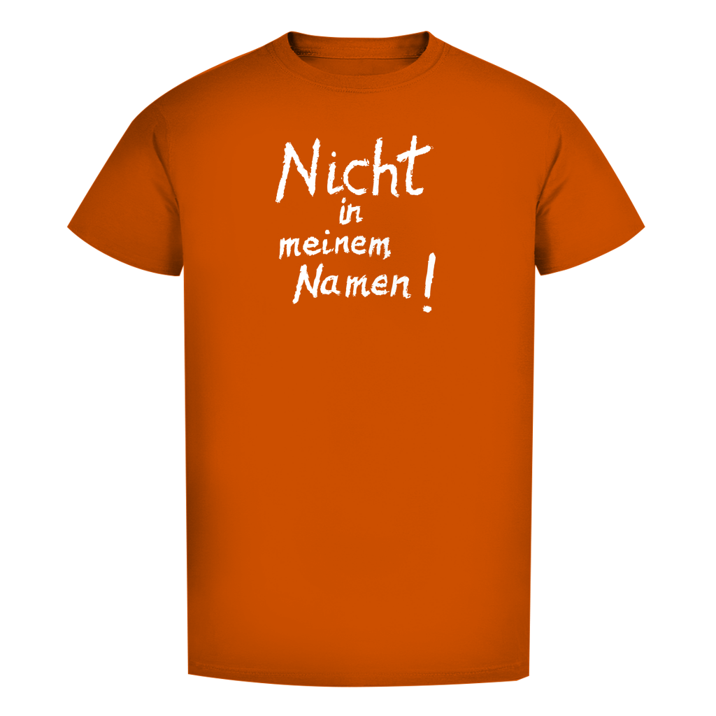 T-Shirt Herren Bio T-Shirt "Nicht in meinem Namen" (großer Druck) +16 Farben - Gr. S-XXL