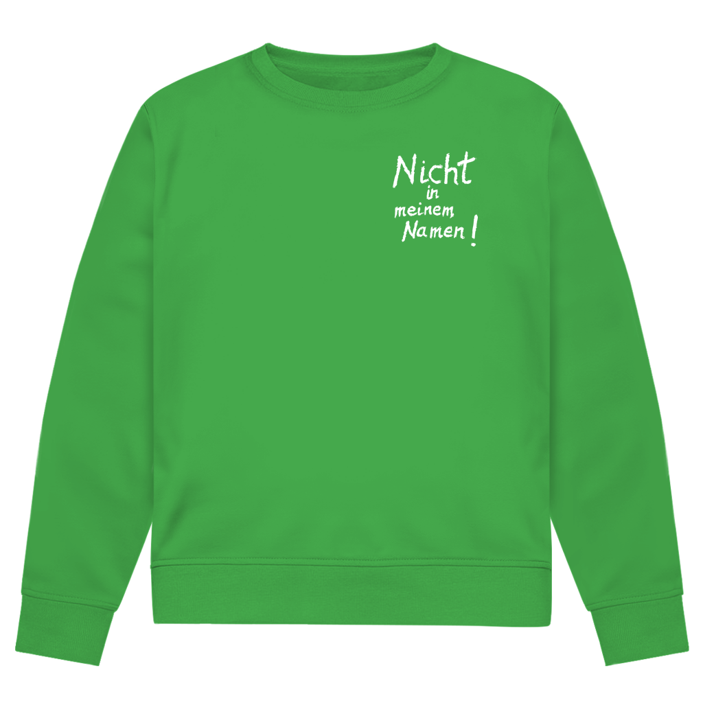 Sweatshirt Herren Bio "Nicht in meinem Namen" +15 Farben - Gr. XS-XXL
