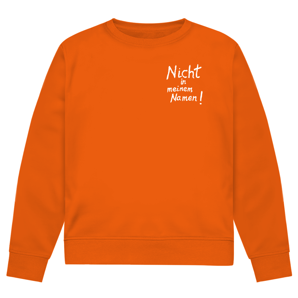 Sweatshirt Herren Bio "Nicht in meinem Namen" +15 Farben - Gr. XS-XXL