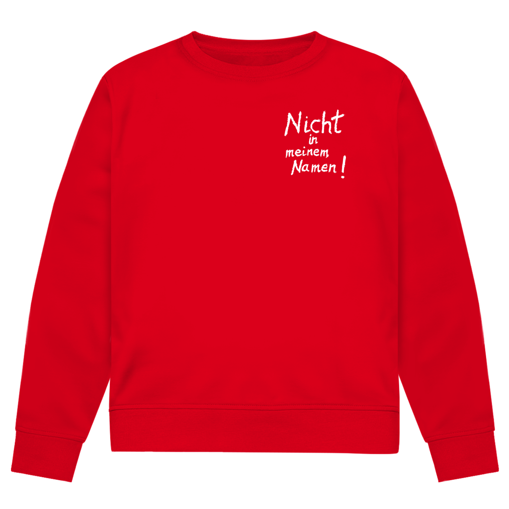 Sweatshirt Herren Bio "Nicht in meinem Namen" +15 Farben - Gr. XS-XXL
