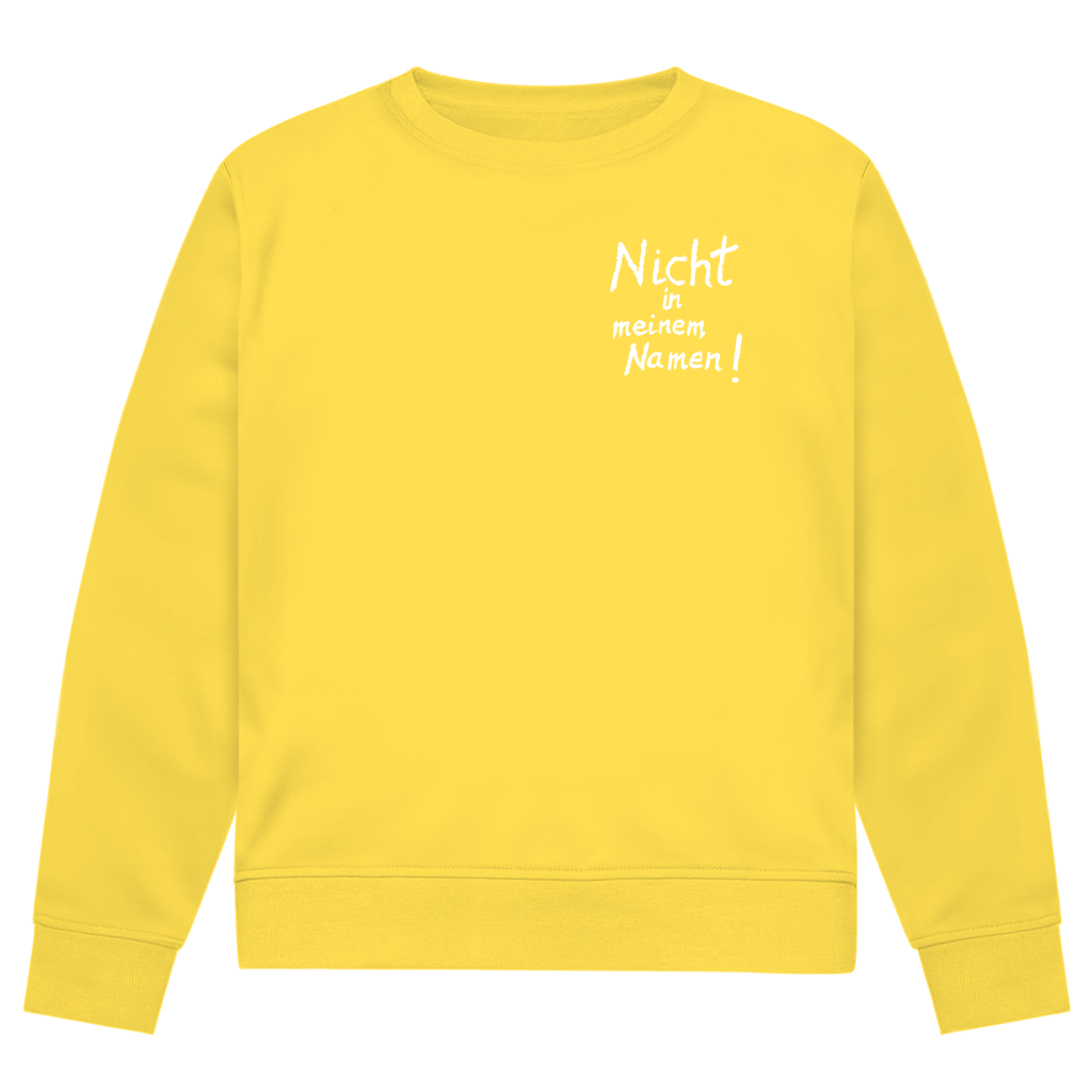 Sweatshirt Herren Bio "Nicht in meinem Namen" +15 Farben - Gr. XS-XXL