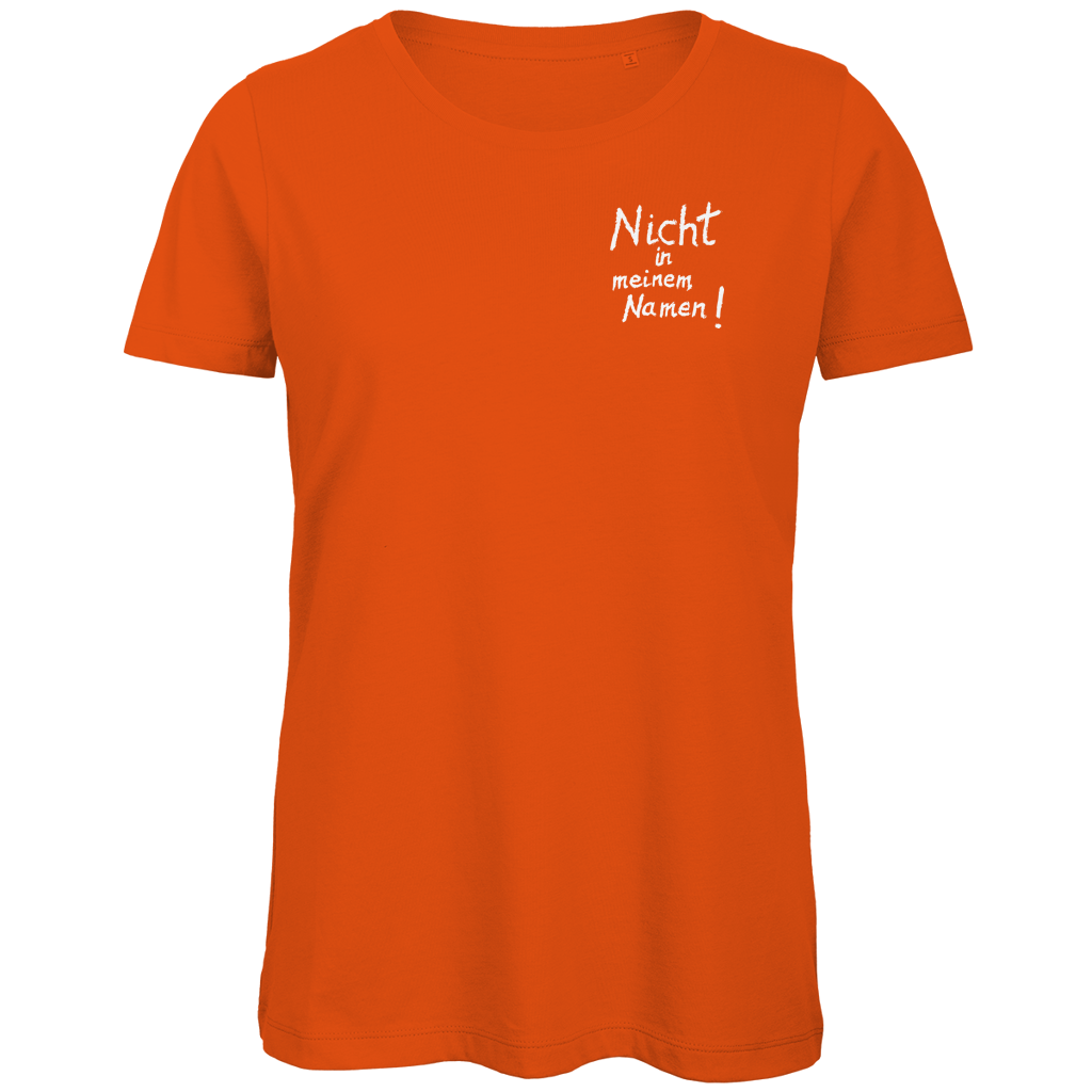 T-Shirt Damen Bio "Nicht in meinem Namen" (kleiner Druck) +13 Farben - Gr. XS-XXL