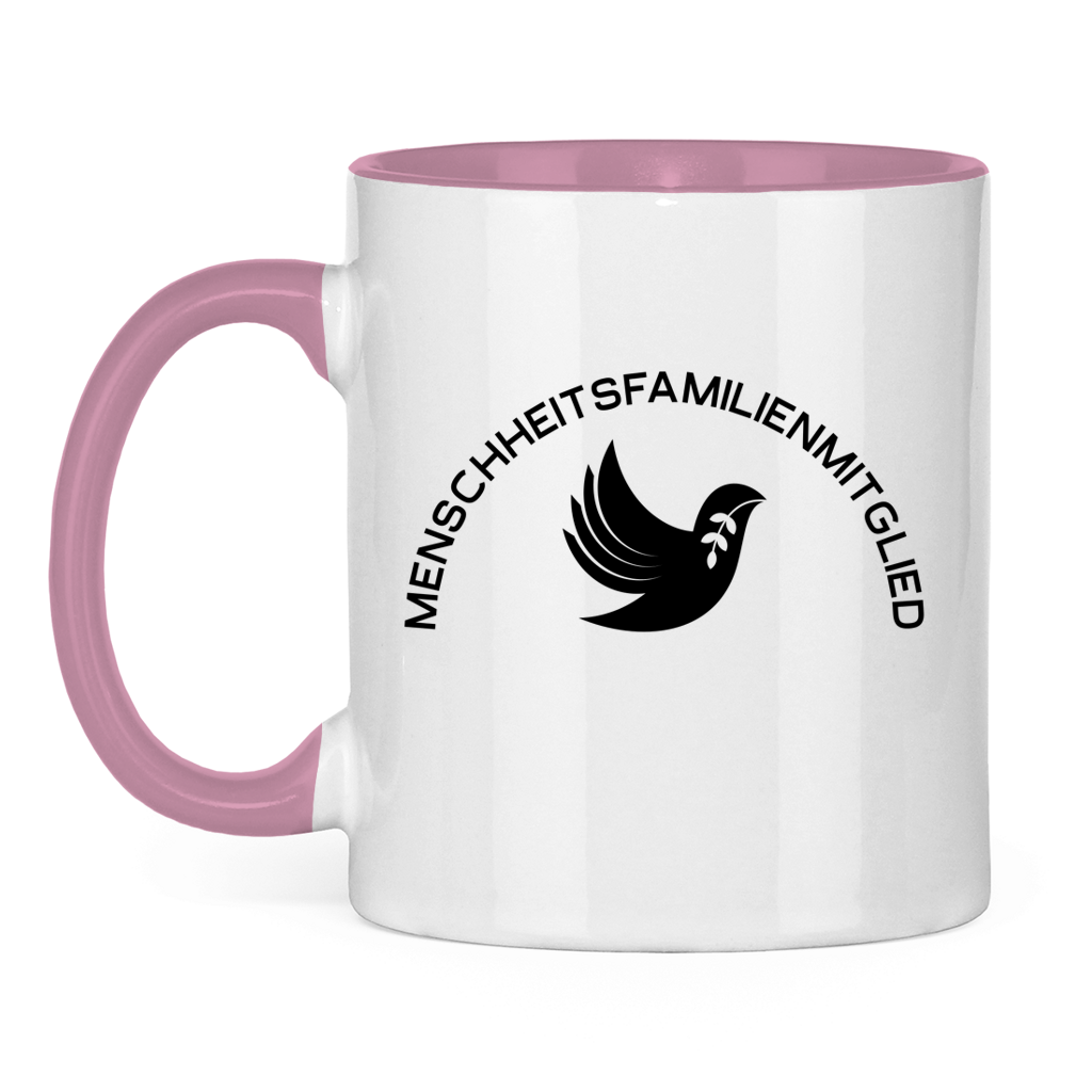 Tasse zweifarbig "Menschheitsfamilienmitglied" +10 Farben