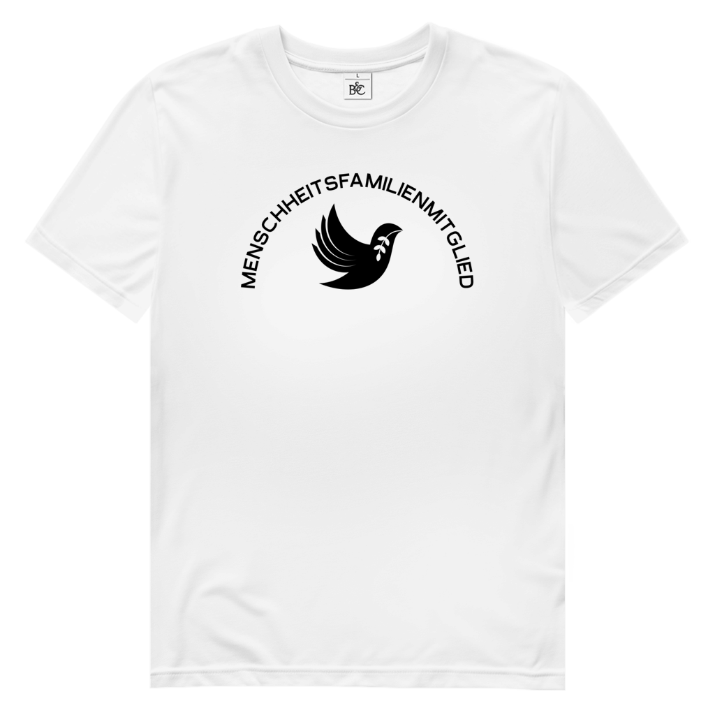 T-Shirt Herren Bio "Menschheitsfamilienmitglied" (großer Druck) +16 Farben - Gr. S-XXL