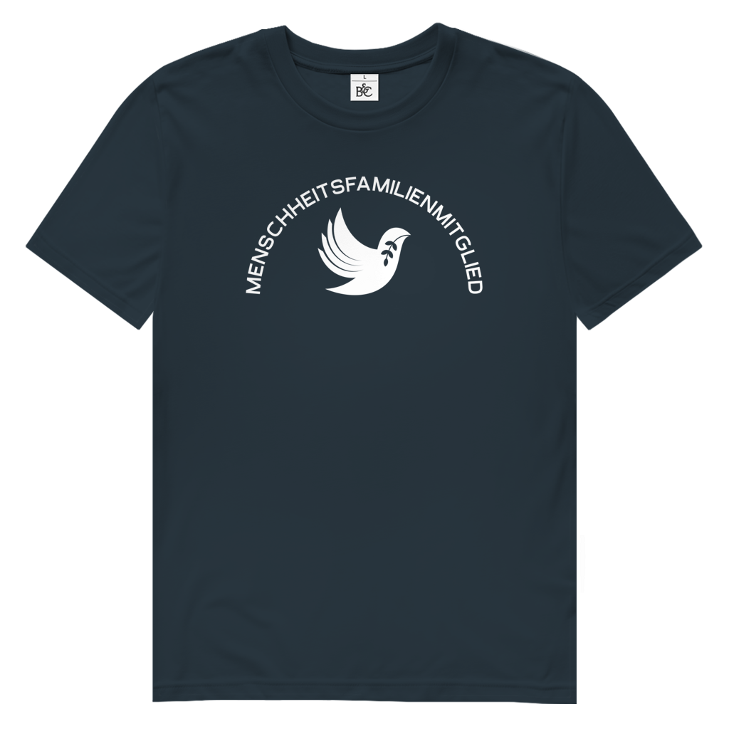 T-Shirt Herren Bio "Menschheitsfamilienmitglied" (großer Druck) +16 Farben - Gr. S-XXL