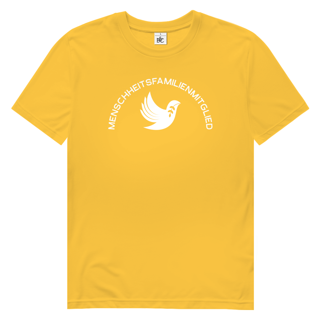 T-Shirt Herren Bio "Menschheitsfamilienmitglied" (großer Druck) +16 Farben - Gr. S-XXL