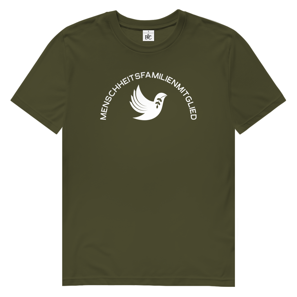 T-Shirt Herren Bio "Menschheitsfamilienmitglied" (großer Druck) +16 Farben - Gr. S-XXL