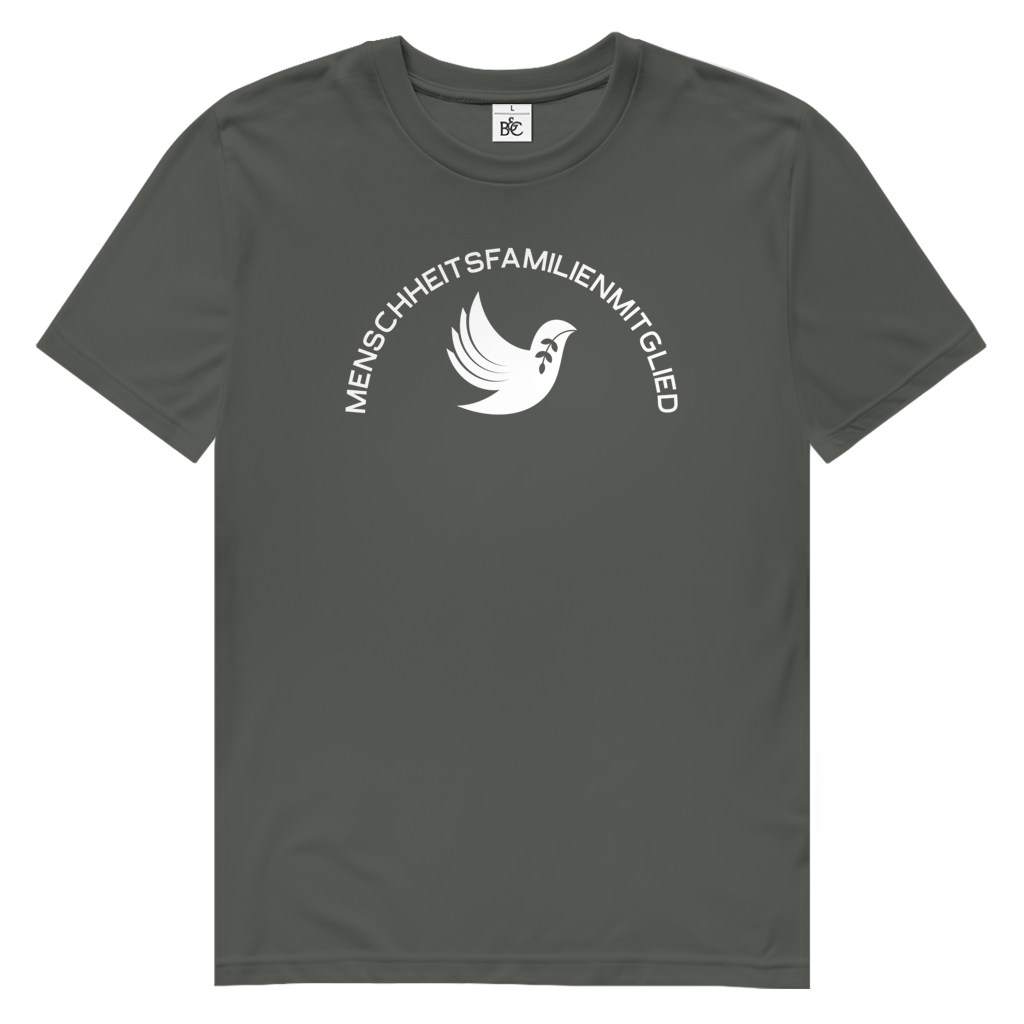 T-Shirt Herren Bio "Menschheitsfamilienmitglied" (großer Druck) +16 Farben - Gr. S-XXL