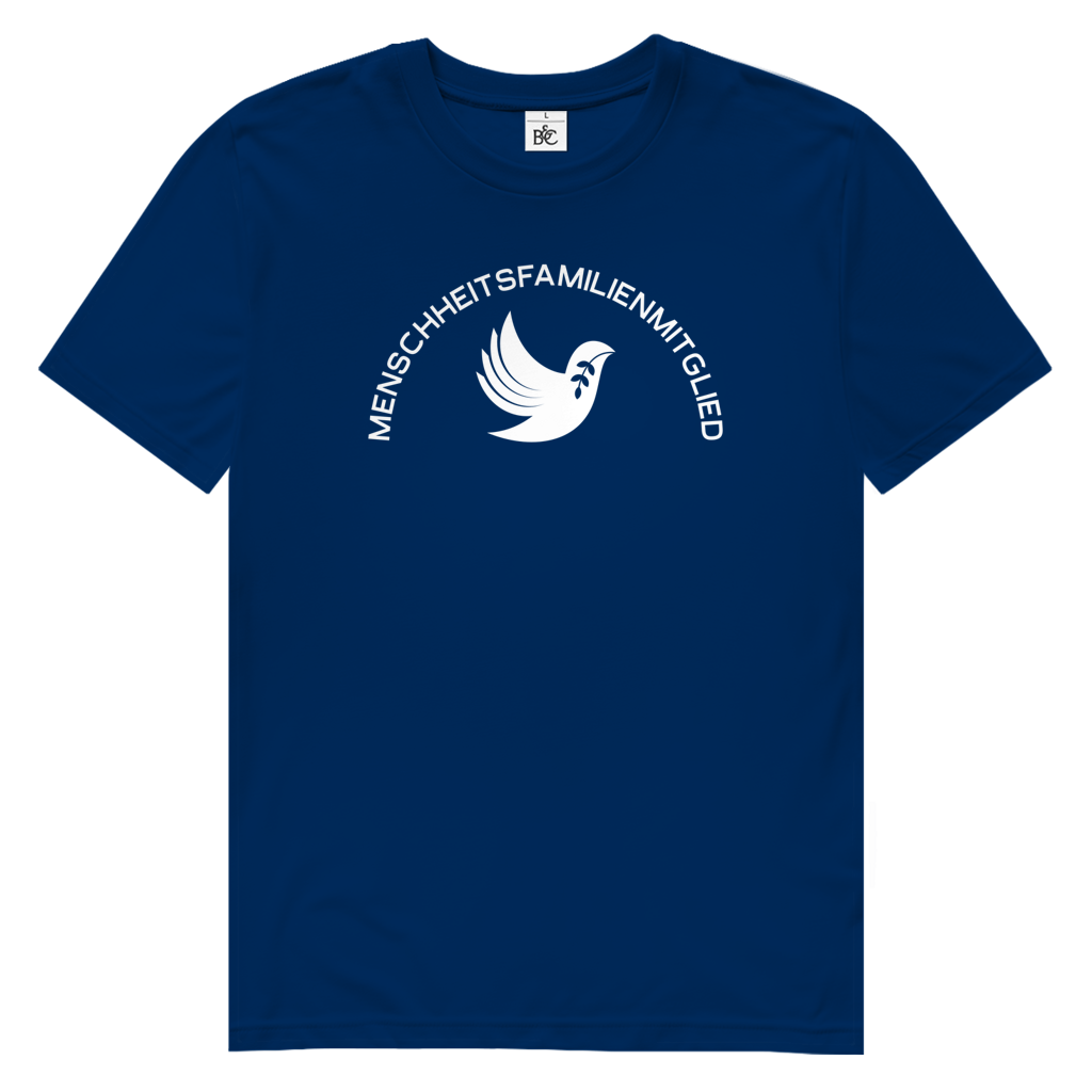 T-Shirt Herren Bio "Menschheitsfamilienmitglied" (großer Druck) +16 Farben - Gr. S-XXL