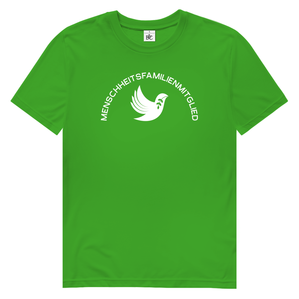 T-Shirt Herren Bio "Menschheitsfamilienmitglied" (großer Druck) +16 Farben - Gr. S-XXL