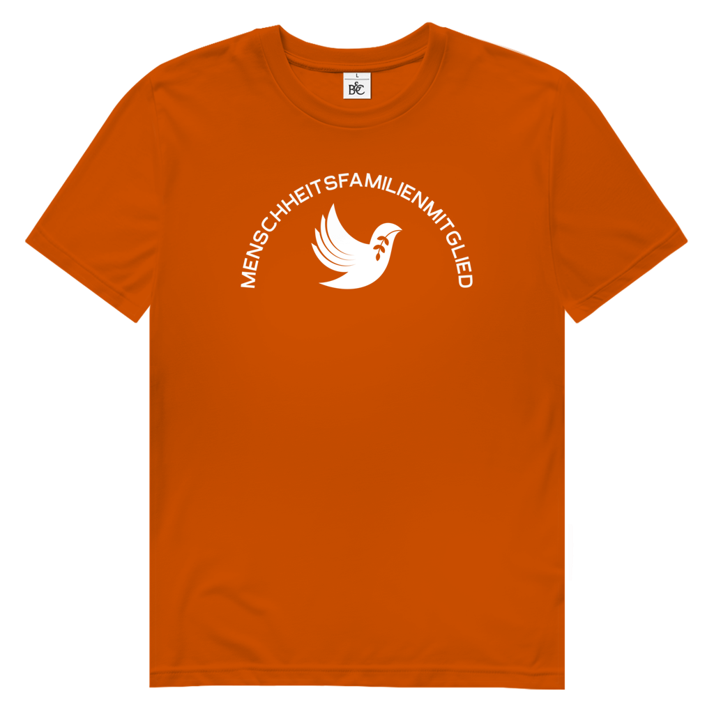 T-Shirt Herren Bio "Menschheitsfamilienmitglied" (großer Druck) +16 Farben - Gr. S-XXL
