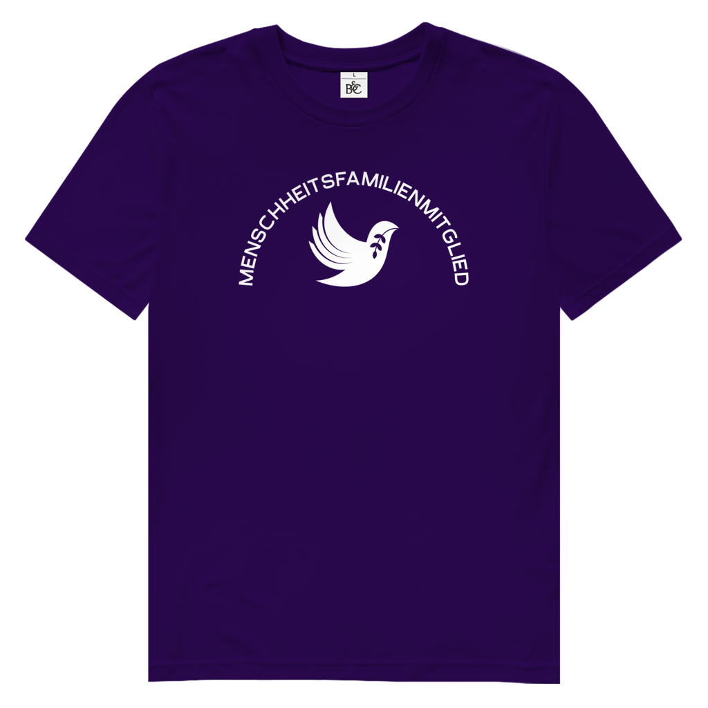 T-Shirt Herren Bio "Menschheitsfamilienmitglied" (großer Druck) +16 Farben - Gr. S-XXL