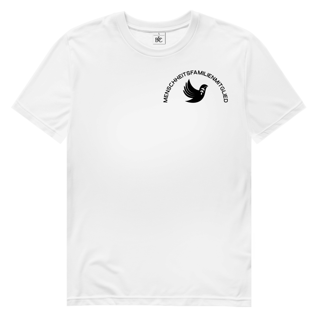 T-Shirt Herren Bio "Menschheitsfamilienmitglied" (kleiner Druck) +16 Farben - Gr. S-XXL