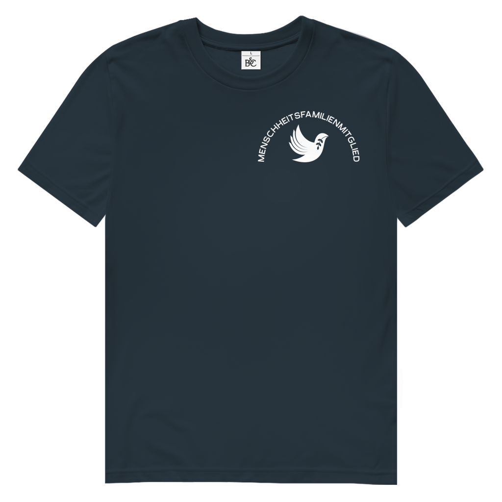 T-Shirt Herren Bio "Menschheitsfamilienmitglied" (kleiner Druck) +16 Farben - Gr. S-XXL