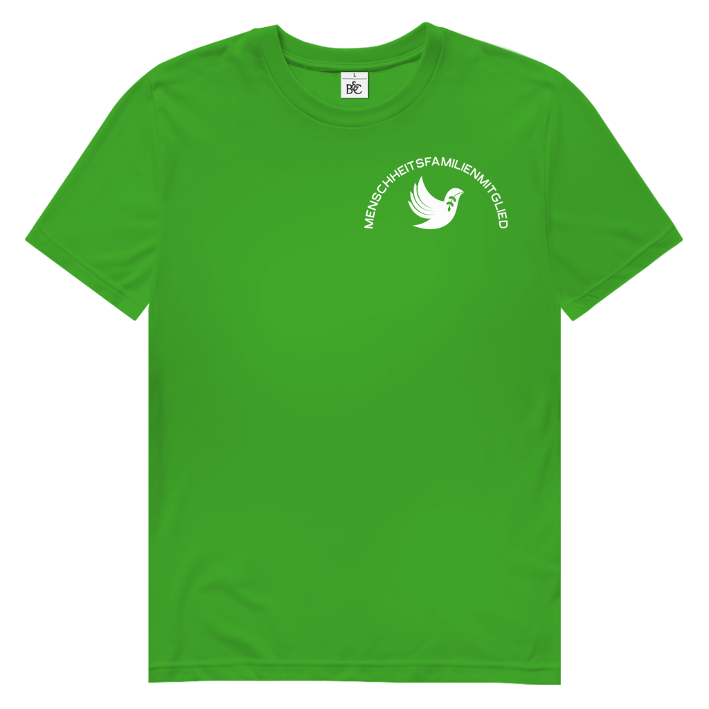 T-Shirt Herren Bio "Menschheitsfamilienmitglied" (kleiner Druck) +16 Farben - Gr. S-XXL