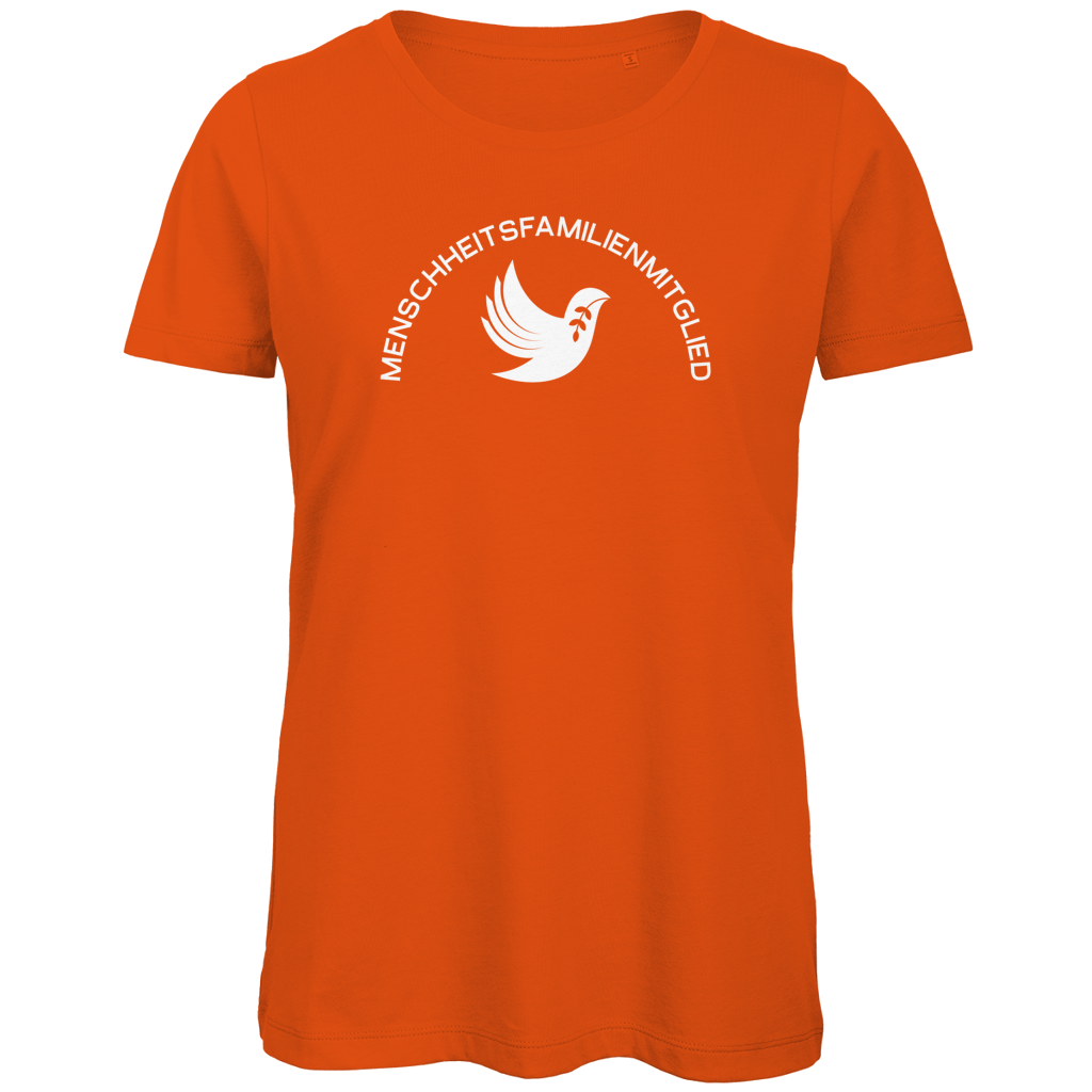 T-Shirt Damen Bio "Menschheitsfamilienmitglied" (großer Druck) +13 Farben - Gr. XS-XXL