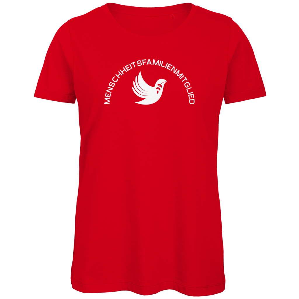 T-Shirt Damen Bio "Menschheitsfamilienmitglied" (großer Druck) +13 Farben - Gr. XS-XXL