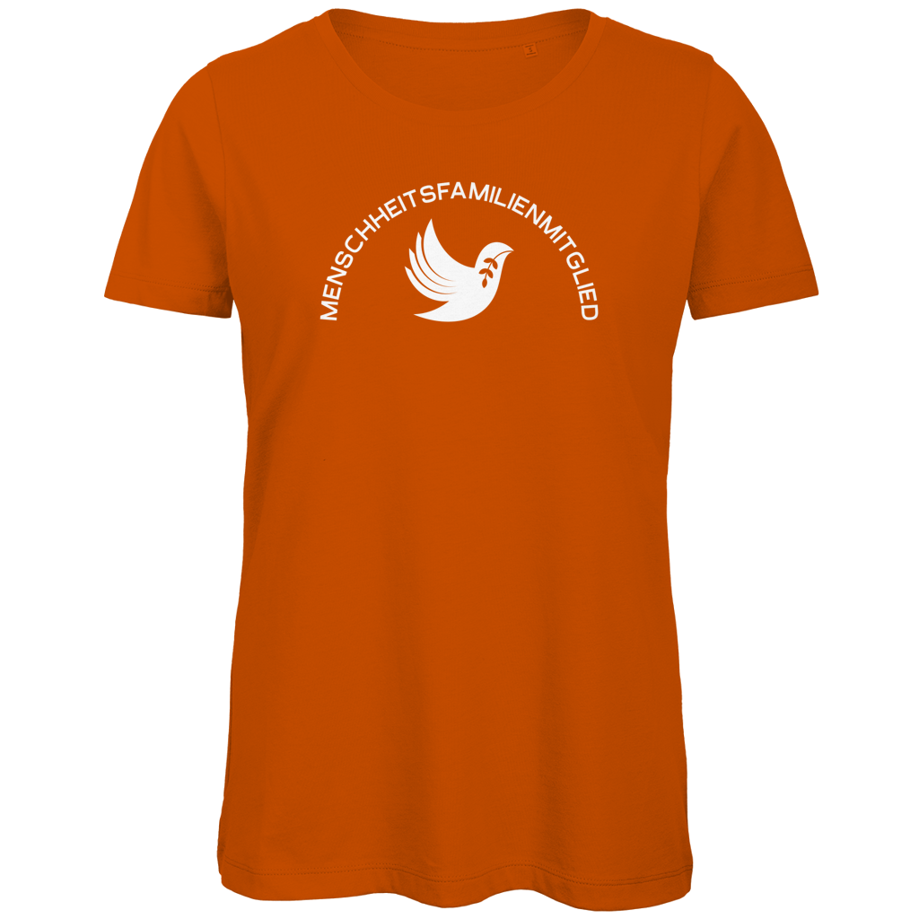 T-Shirt Damen Bio "Menschheitsfamilienmitglied" (großer Druck) +13 Farben - Gr. XS-XXL