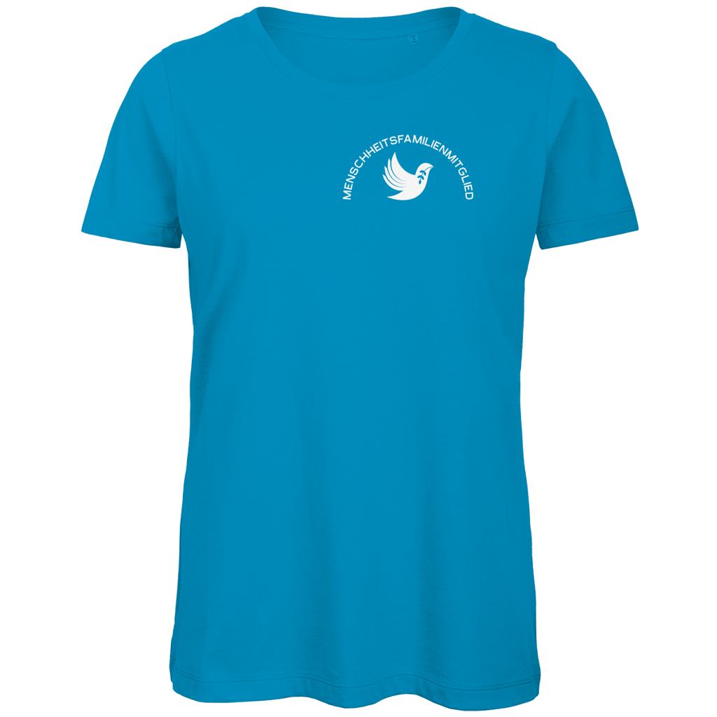T-Shirt Damen Bio "Menschheitsfamilienmitglied" (kleiner Druck) +13 Farben - Gr. XS-XXL