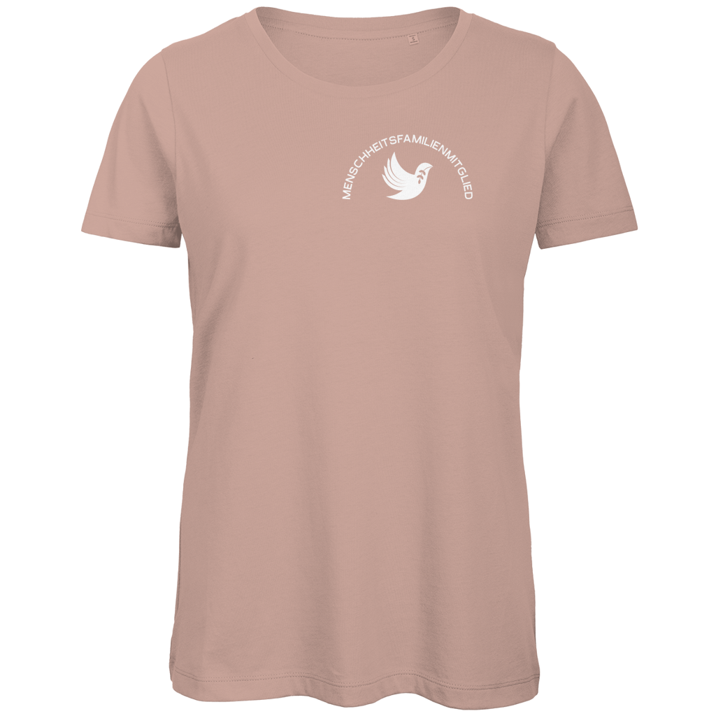 T-Shirt Damen Bio "Menschheitsfamilienmitglied" (kleiner Druck) +13 Farben - Gr. XS-XXL