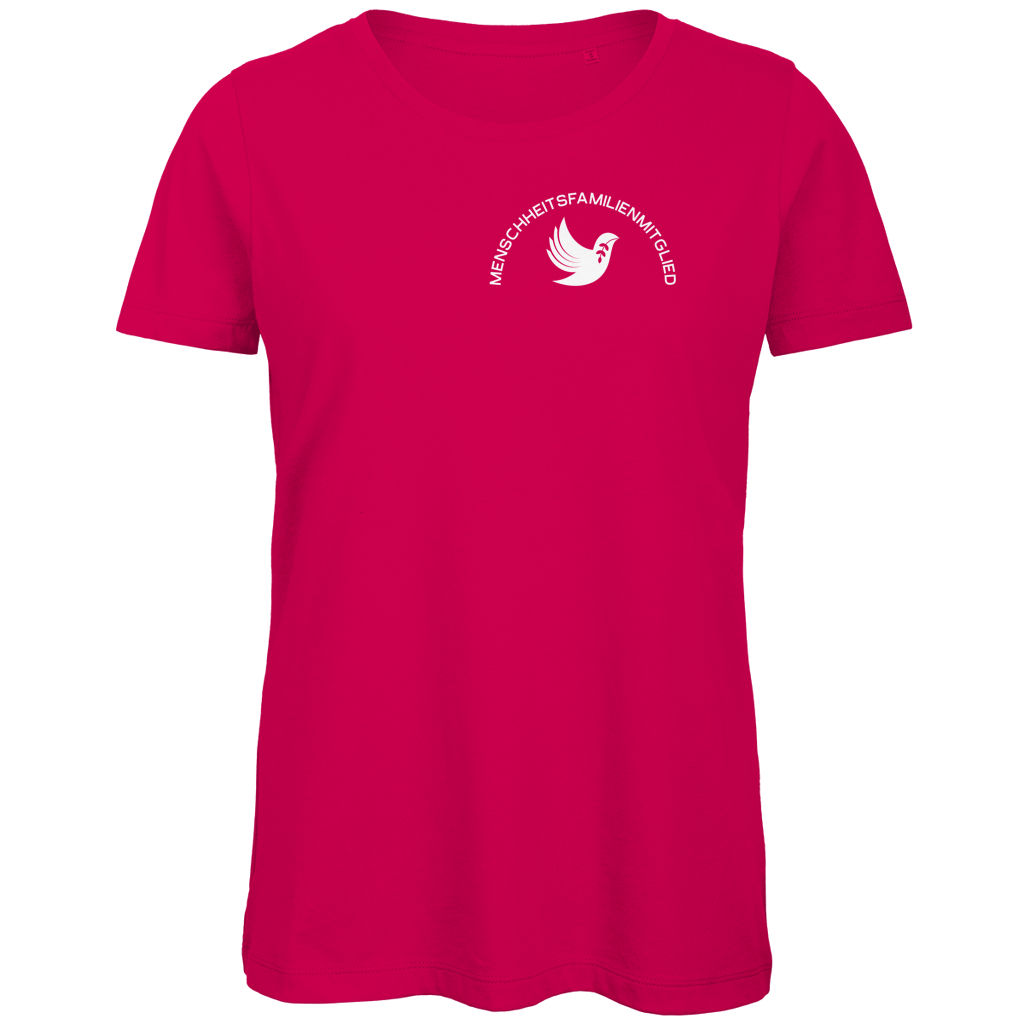 T-Shirt Damen Bio "Menschheitsfamilienmitglied" (kleiner Druck) +13 Farben - Gr. XS-XXL