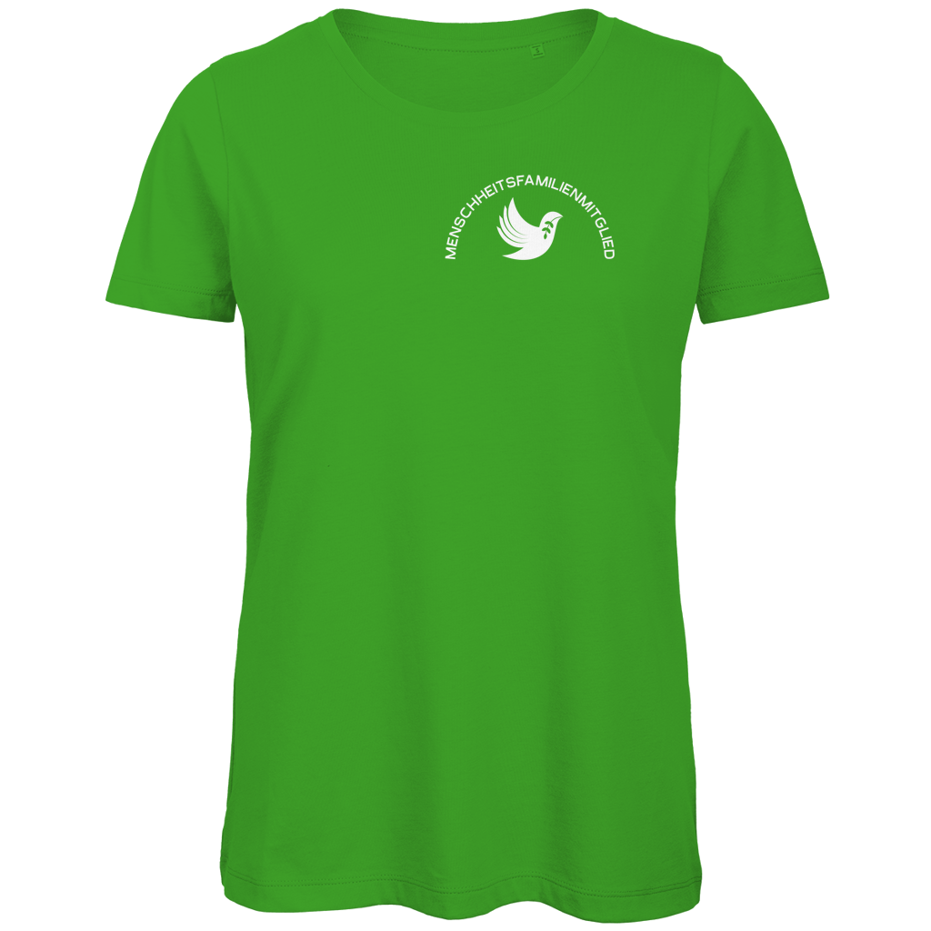 T-Shirt Damen Bio "Menschheitsfamilienmitglied" (kleiner Druck) +13 Farben - Gr. XS-XXL