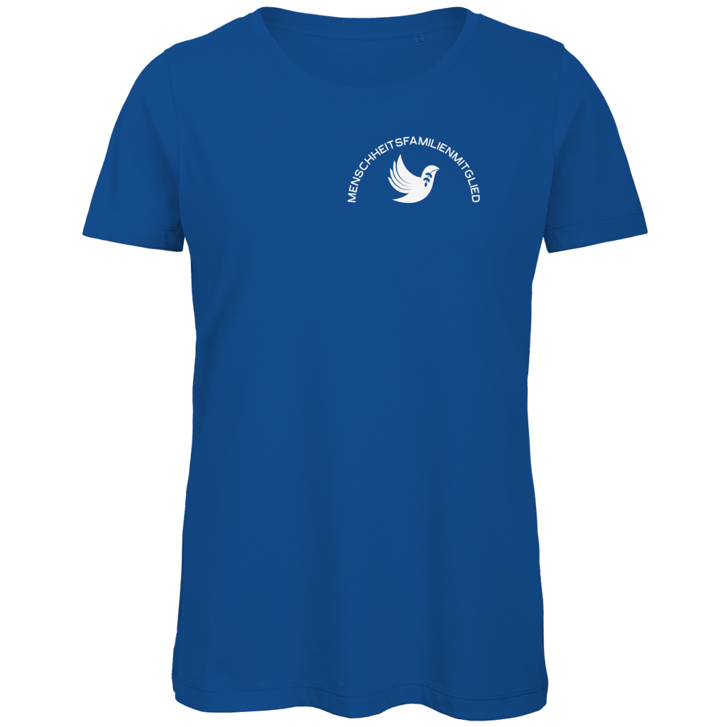 T-Shirt Damen Bio "Menschheitsfamilienmitglied" (kleiner Druck) +13 Farben - Gr. XS-XXL