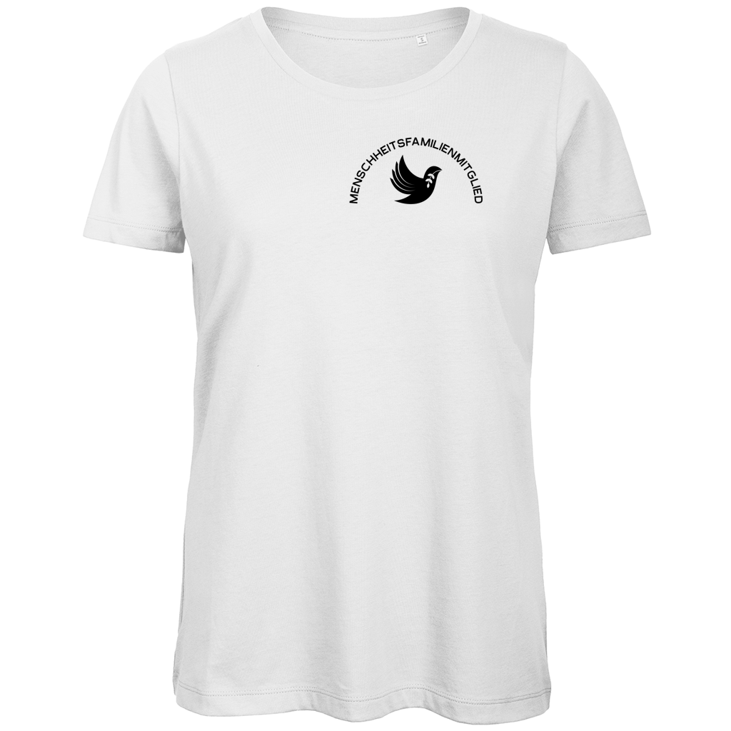 T-Shirt Damen Bio "Menschheitsfamilienmitglied" (kleiner Druck) +13 Farben - Gr. XS-XXL