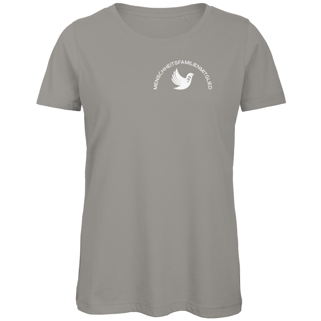 T-Shirt Damen Bio "Menschheitsfamilienmitglied" (kleiner Druck) +13 Farben - Gr. XS-XXL