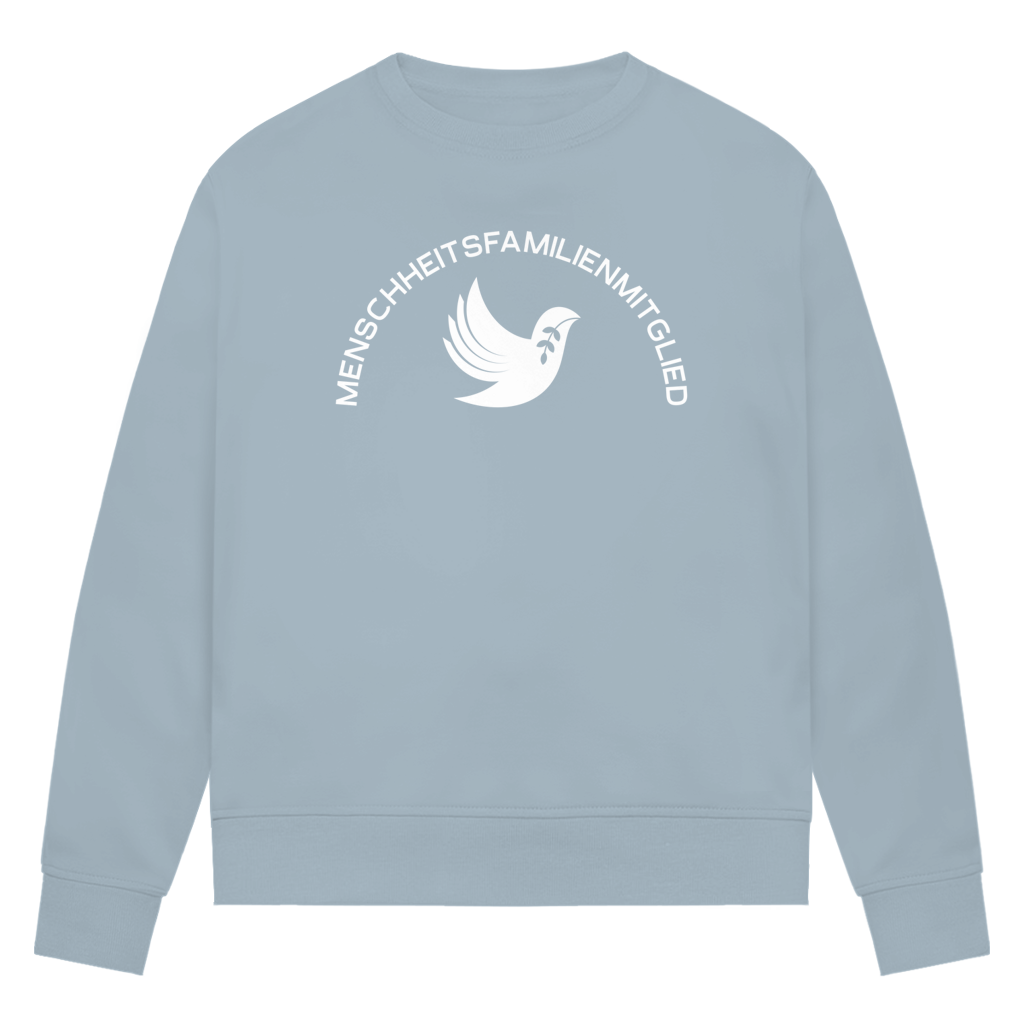 Sweatshirt Damen Bio "Menschheitsfamilienmitglied" +15 Farben - Gr. XS-XXL