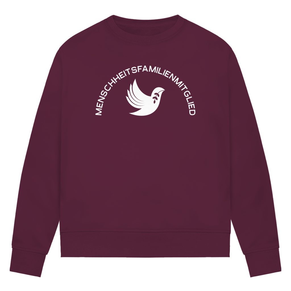 Sweatshirt Damen Bio "Menschheitsfamilienmitglied" +15 Farben - Gr. XS-XXL