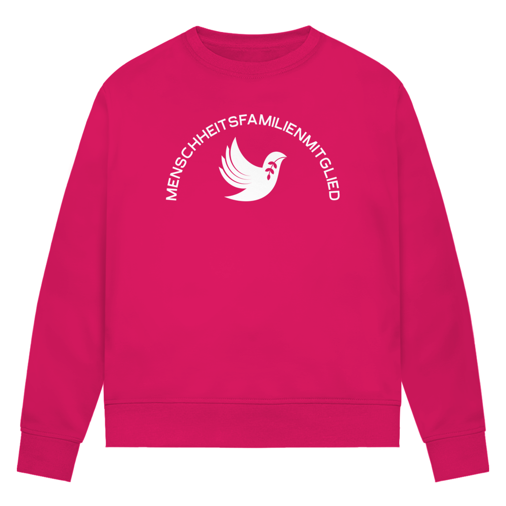 Sweatshirt Damen Bio "Menschheitsfamilienmitglied" +15 Farben - Gr. XS-XXL
