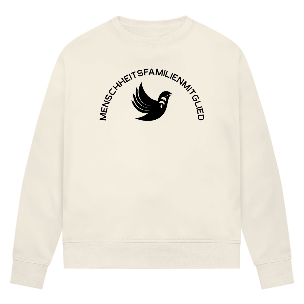Sweatshirt Damen Bio "Menschheitsfamilienmitglied" +15 Farben - Gr. XS-XXL