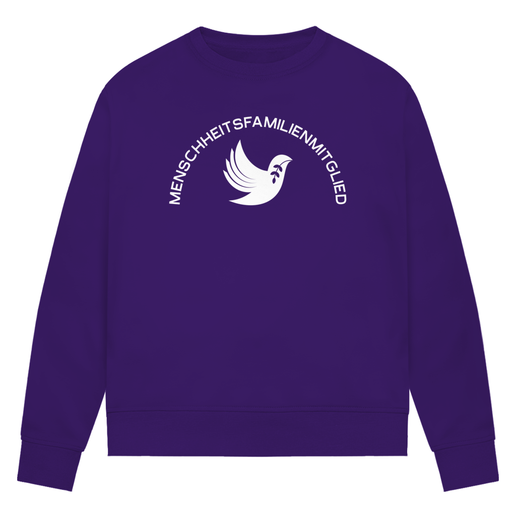 Sweatshirt Damen Bio "Menschheitsfamilienmitglied" +15 Farben - Gr. XS-XXL