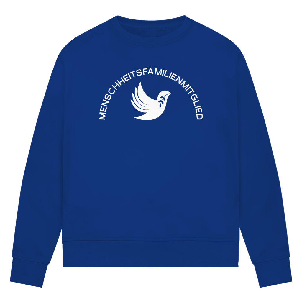 Sweatshirt Damen Bio "Menschheitsfamilienmitglied" +15 Farben - Gr. XS-XXL