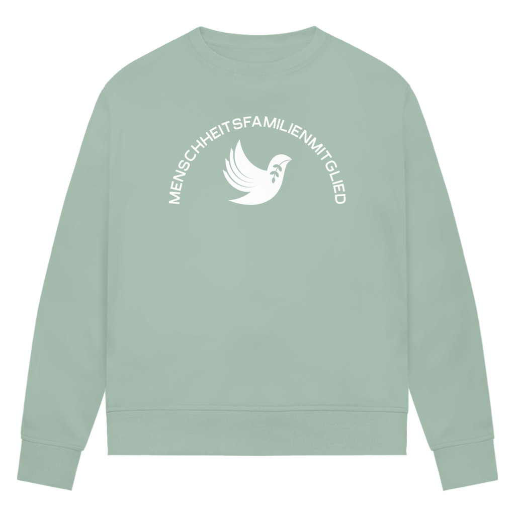 Sweatshirt Damen Bio "Menschheitsfamilienmitglied" +15 Farben - Gr. XS-XXL