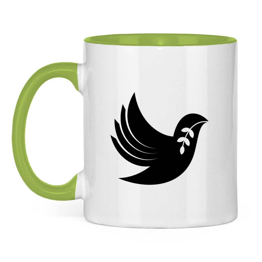Tasse zweifarbig "Frieden" +10 Farben