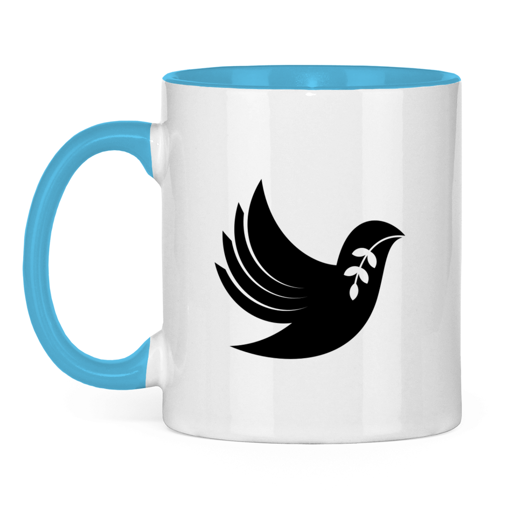 Tasse zweifarbig "Frieden" +10 Farben
