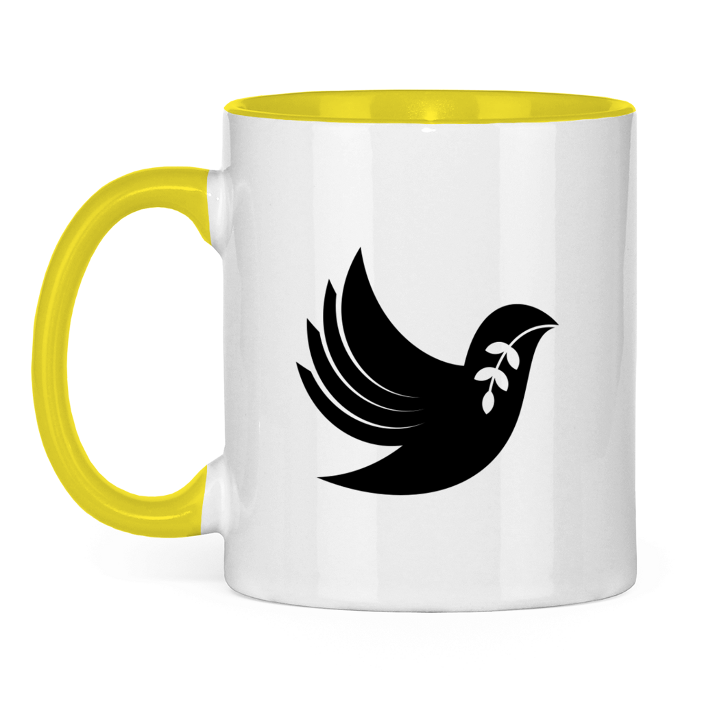 Tasse zweifarbig "Frieden" +10 Farben