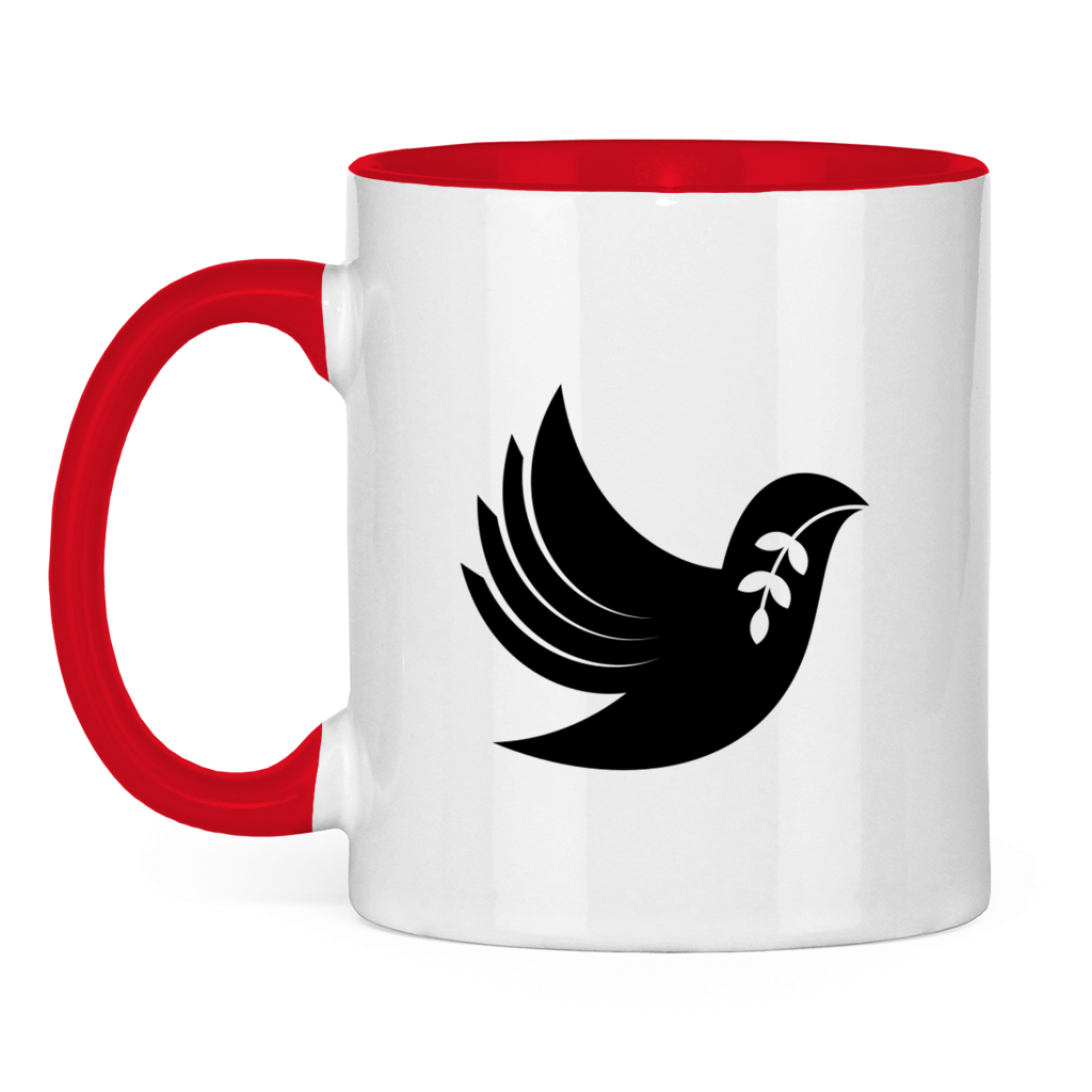 Tasse zweifarbig "Frieden" +10 Farben