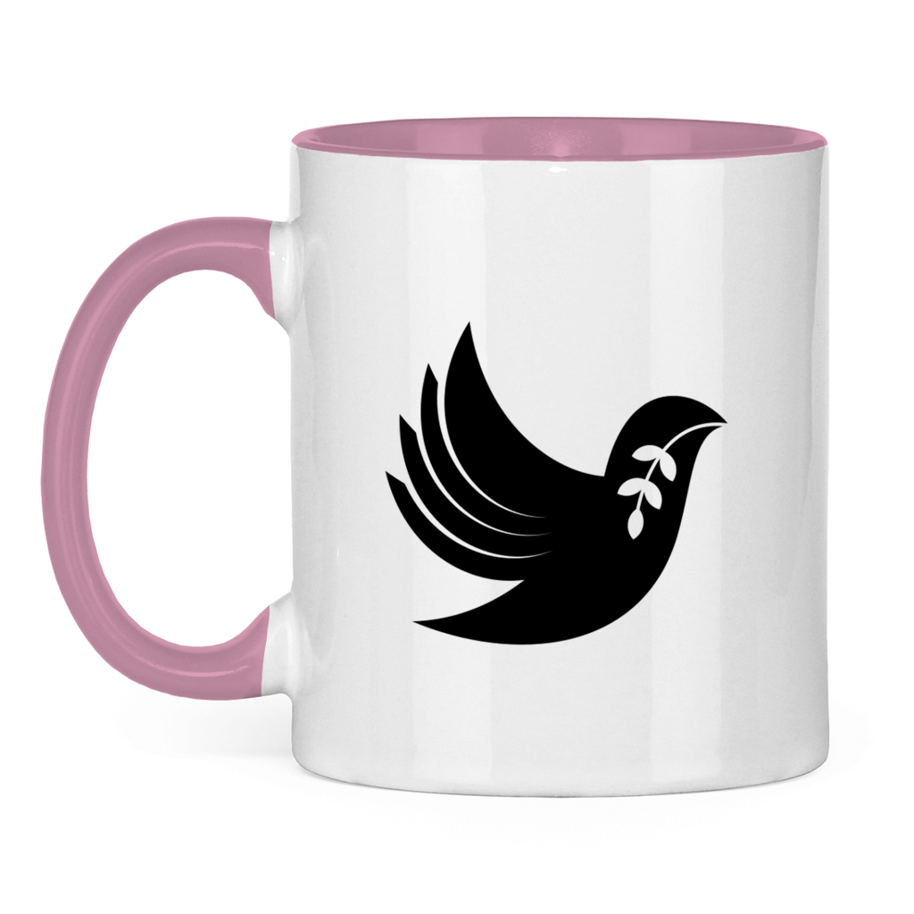 Tasse zweifarbig "Frieden" +10 Farben