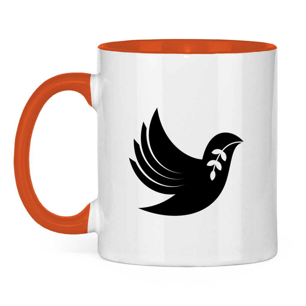 Tasse zweifarbig "Frieden" +10 Farben