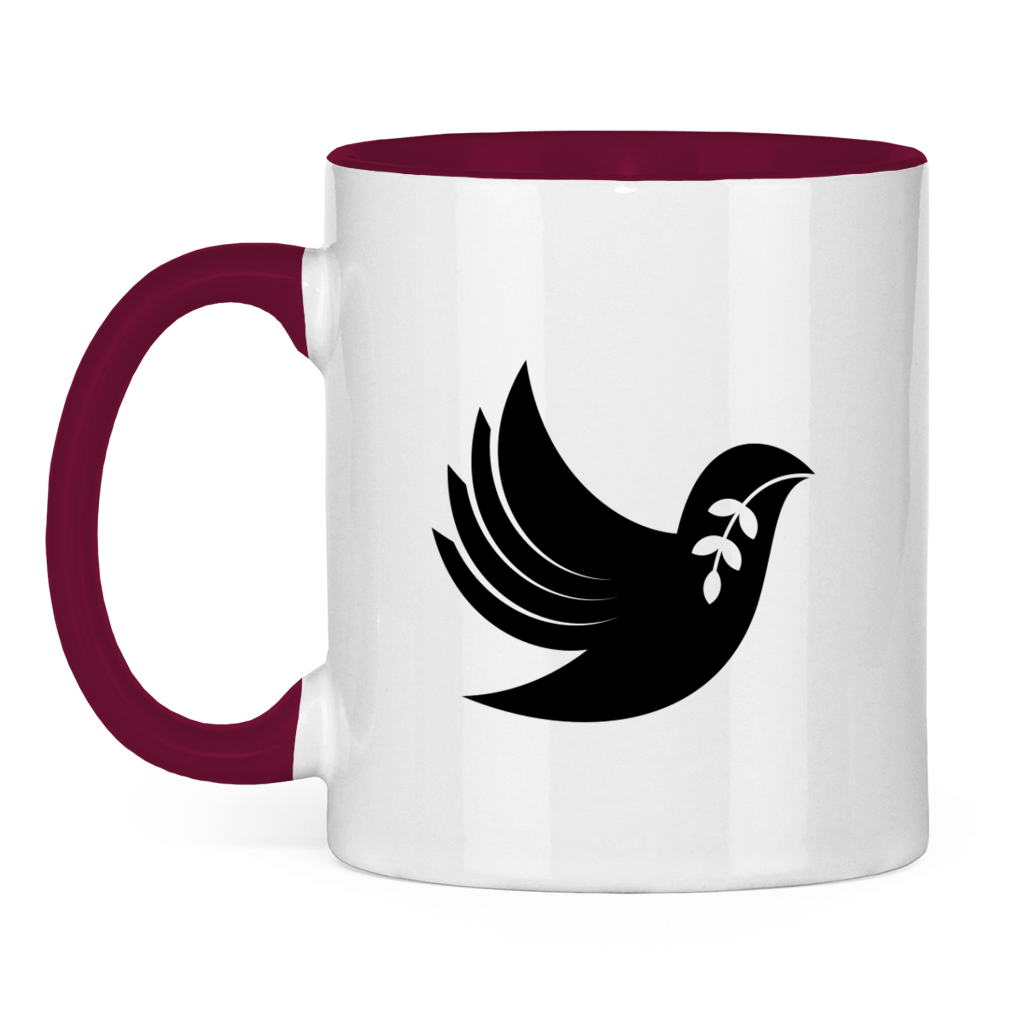 Tasse zweifarbig "Frieden" +10 Farben