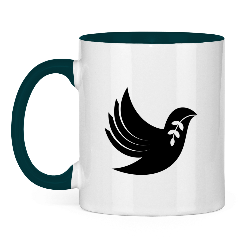 Tasse zweifarbig "Frieden" +10 Farben