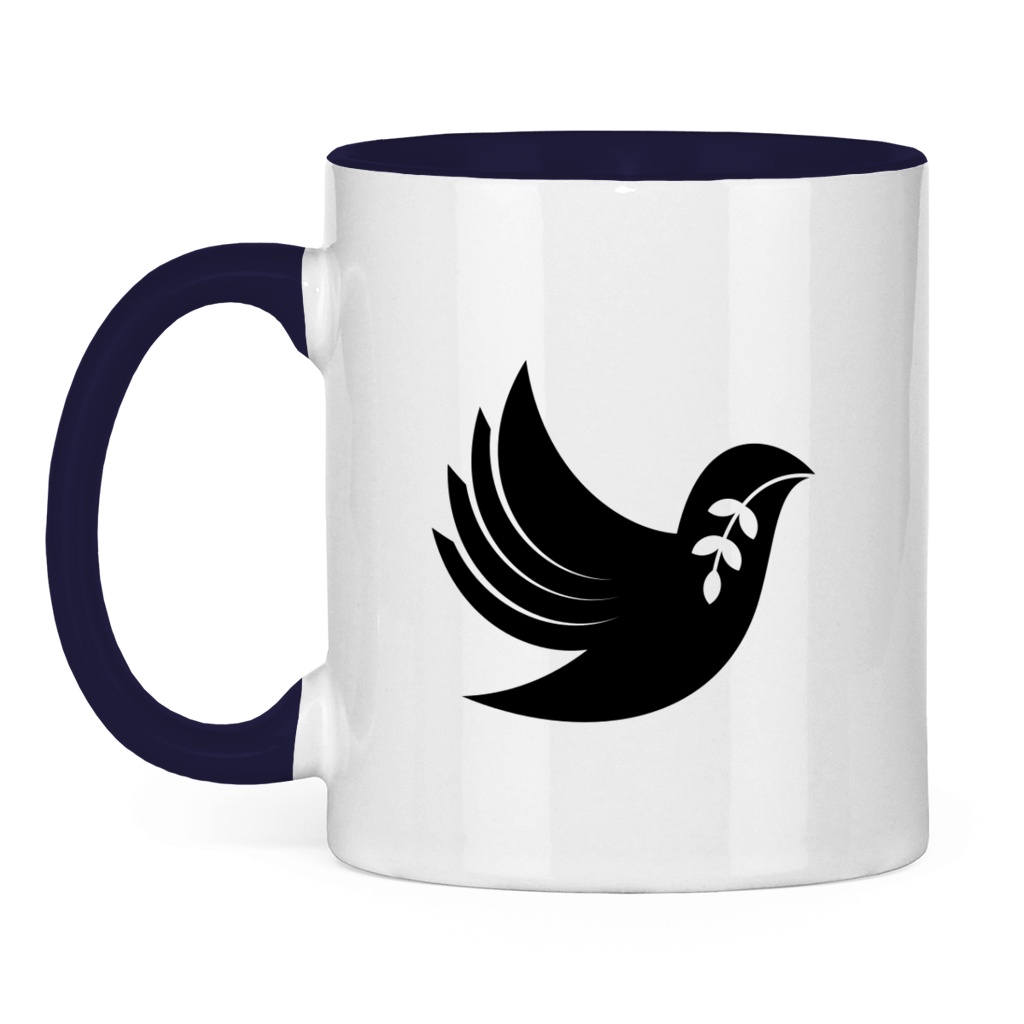 Tasse zweifarbig "Frieden" +10 Farben