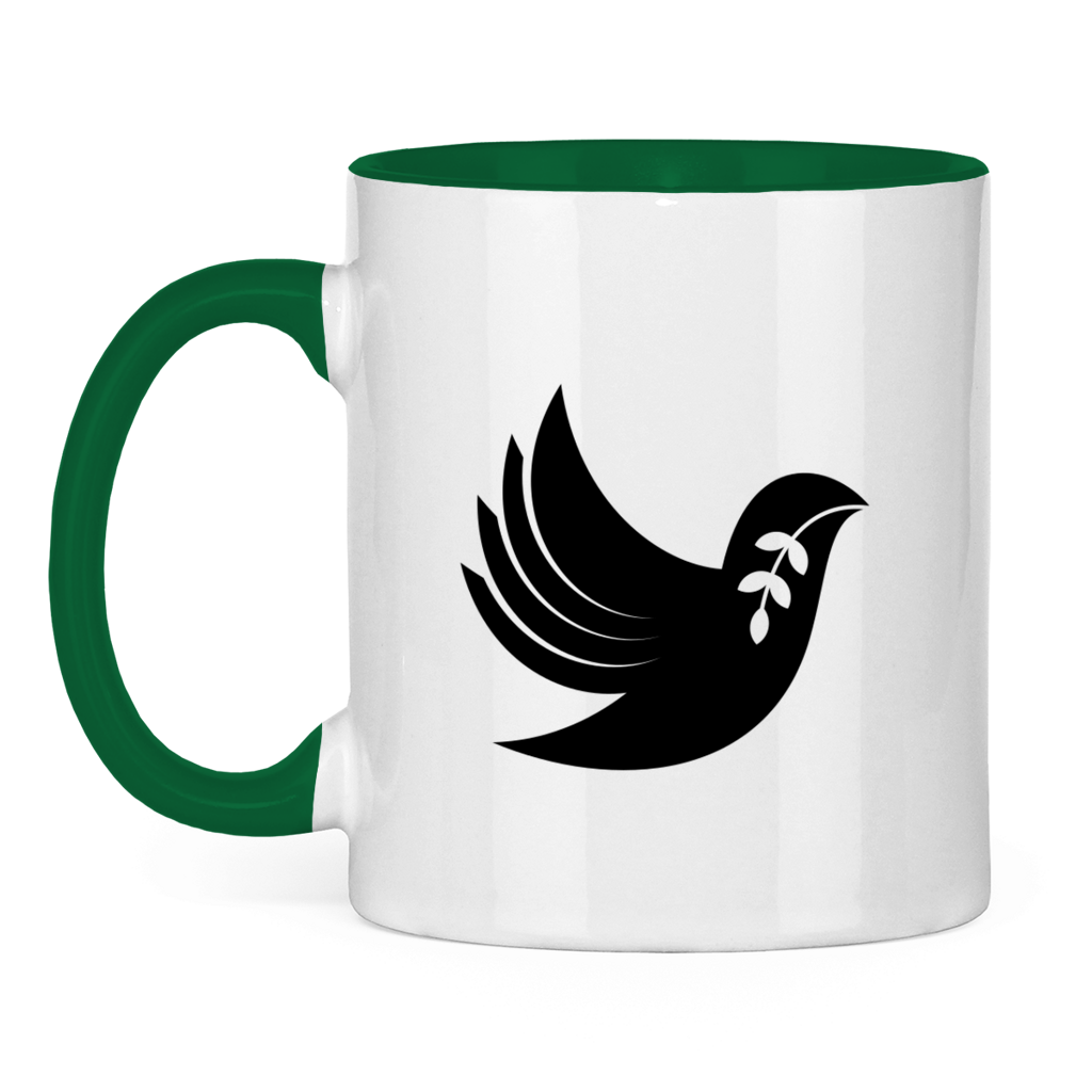 Tasse zweifarbig "Frieden" +10 Farben
