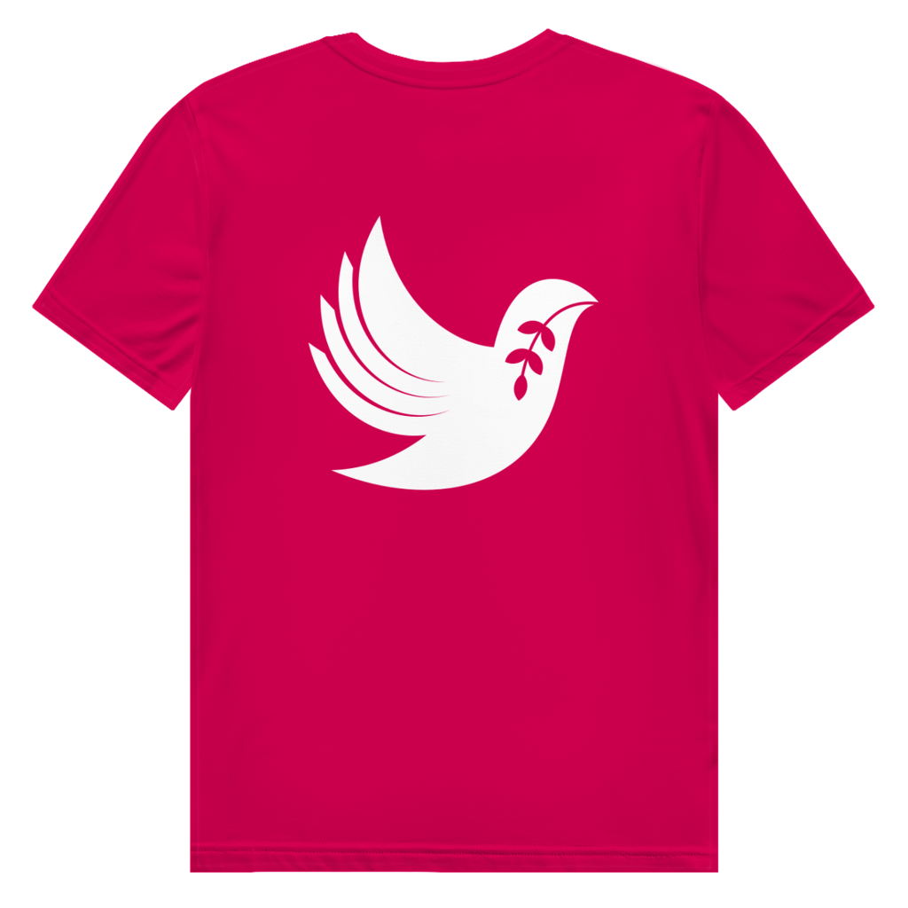 T-Shirt Herren  Bio  "Frieden" +16 Farben - Gr. S-XXL (Backprint)