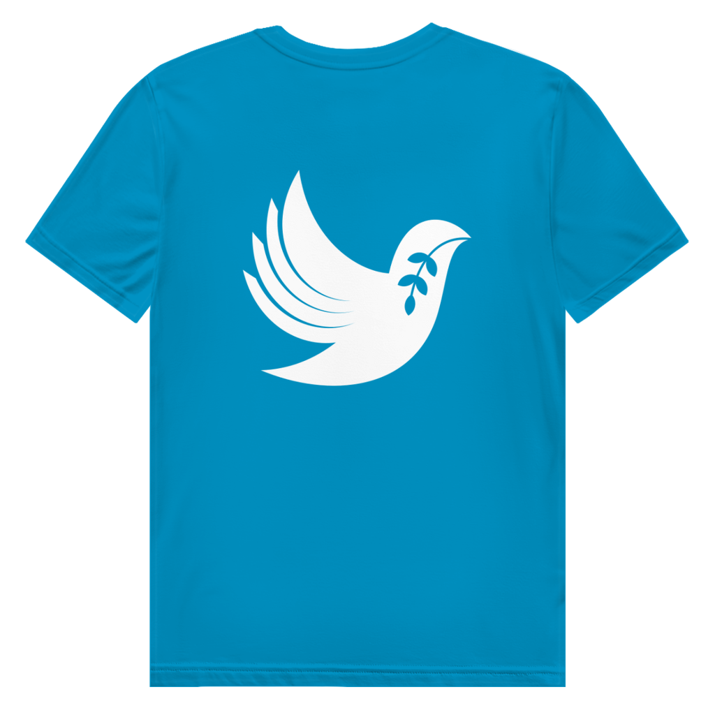 T-Shirt Herren  Bio  "Frieden" +16 Farben - Gr. S-XXL (Backprint)