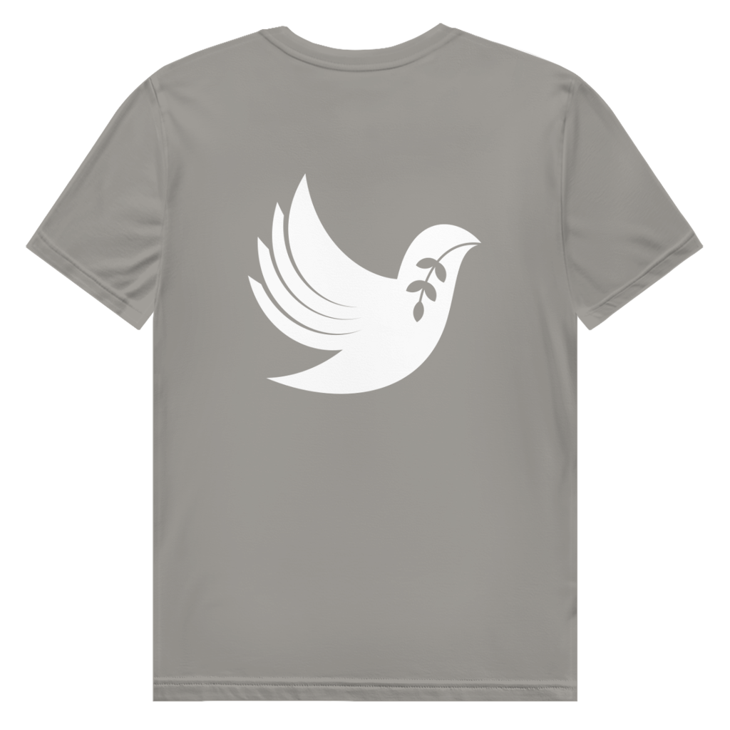 T-Shirt Herren  Bio  "Frieden" +16 Farben - Gr. S-XXL (Backprint)